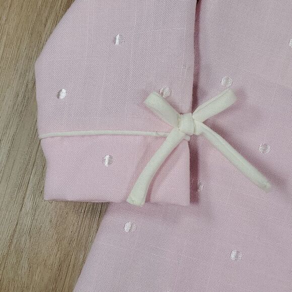 💜NWT Youngland Pink & Cream Polka Dot Coat & Sleeveless Dress Set 24 Months - Picture 6 of 16